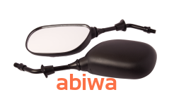 LUSTERKA KOMPLET - M10 PRAWE GWINTY- małe, czarne