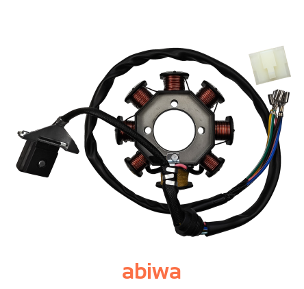 CEWKI ISKROWNIKA (STATOR) 8-ZWOJOWE ATV, BASHAN 200-250CCM 5-kabli