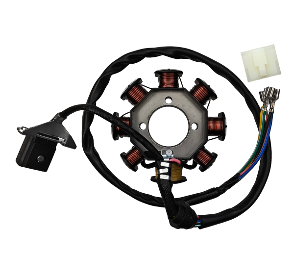CEWKI ISKROWNIKA (STATOR) 8-ZWOJOWE ATV, BASHAN 200-250CCM 5-kabli