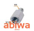 REDUKCJA GWINTU LUSTEREK M10 DO M8 GWINT PRAWY SREBRNA - 3