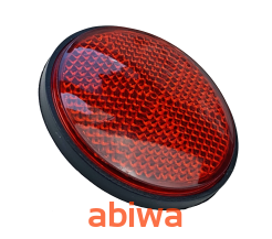 ODBLASK CZERWONY  OKRĄGŁY M6 śr.6cm