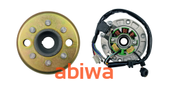 KOŁO MAGNESOWE (MAGNETO) + CEWKI ISKROWNIKA (STATOR) ZS154FMI - 2 NAWINIĘTE