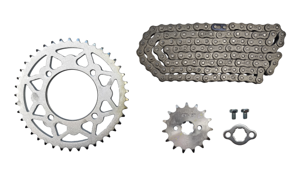 ZESTAW NAPĘDOWY CROSS 125 (15/41(76MM)+ŁAŃ428-120L) CROSS, PITBIKE, MRF, KXD, KAYO