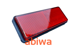 ODBLASK CZERWONY PROSTOKĄTNY