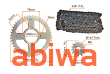 ZESTAW NAPĘDOWY STREET (ZĘBATKI 428-14z, 428-47z(58mm) + ŁAŃCUCH 428-114L) zębatka przód z otworami - 2