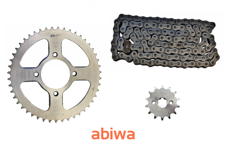 ZESTAW NAPĘDOWY STREET (ZĘBATKI 428-14z, 428-47z(58mm) + ŁAŃCUCH 428-114L) zębatka przód z otworami