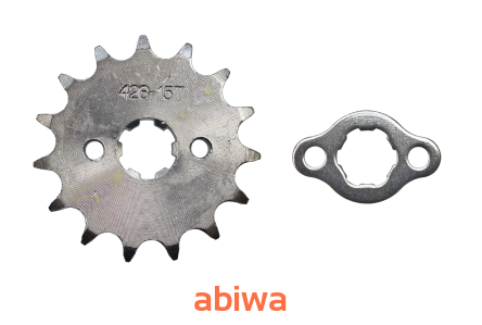 ZĘBATKA ZDAWCZA PRZÓD 428 15 ZĘBÓW + ZABEZPIECZENIE (ŚR.17mm) ATV, CROSS