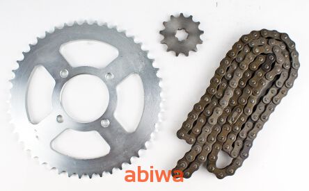 ZESTAW NAPĘDOWY STREET (ZĘBATKI 428-13z, 428-47z(58mm) + ŁAŃCUCH 428-114) zębatka przód bez otworów