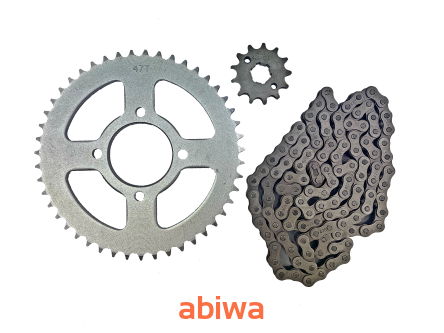 ZESTAW NAPĘDOWY STREET (ZĘBATKI 428-13z, 428-47z(58mm) + ŁAŃCUCH 428-114L) zębatka przód z otworami