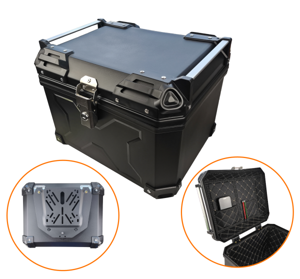 KUFER BAGAŻNIKOWY CENTRALNY CZARNY 45L ABS