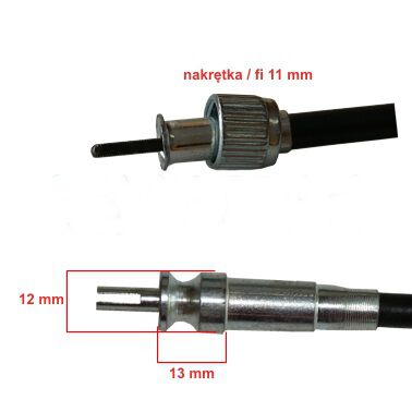 LINKA PRĘDKOŚCIOMIERZA LICZNIKA WCISKANA METALOWA KOŃCÓWKA                         
