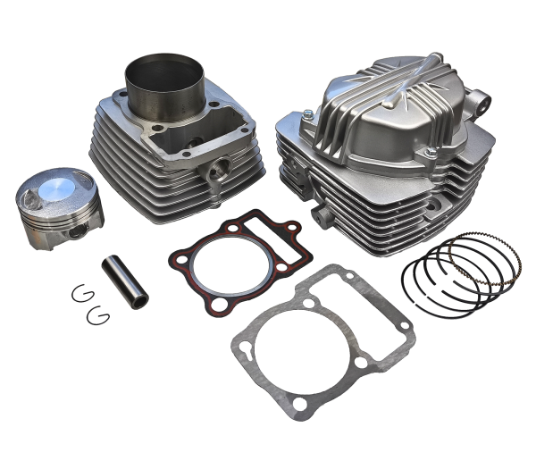 CYLINDER + GŁOWICA KPL. CG250CCM (67mm) + POKRYWA ZAWORÓW,  POWIETRZE - typu ZONGSHEN