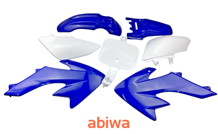 PLASTIKI OWIEWKI KOMPLET POCKET BIKE MINI CROSS MRF PITBIKE - Niebieskie
