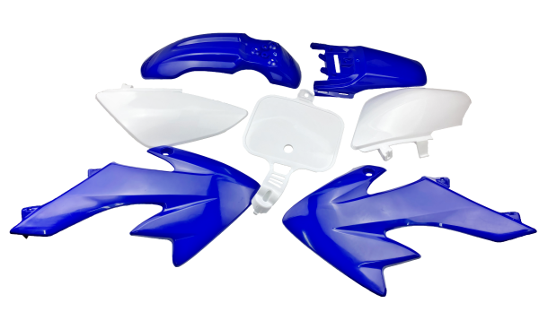 PLASTIKI OWIEWKI KOMPLET POCKET BIKE MINI CROSS MRF PITBIKE - Niebieskie
