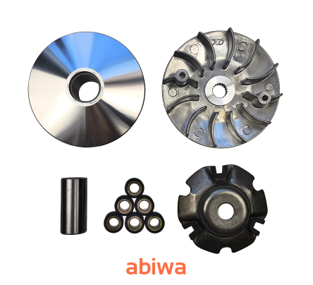 WARIATOR SPRZĘGŁO PRZÓD KOMPLET GY6 4T 125 / 150cc - 18x14 z tarczą zewnętrzną (ROLKI 11G)