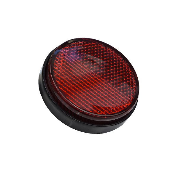 ODBLASK OKRĄGŁY CZERWONY - M6 śr.6cm HOMOLOGACJA