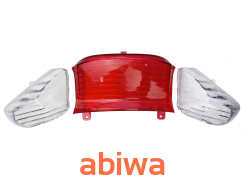 KLOSZE LAMPY TYŁ KPL.  WILGA, COLIBER, VAPOR, DELFIN, ROMET 727 - białe kierunkowskazy HOMOLOGACJA