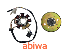 KOŁO MAGNESOWE (MAGNETO) + CEWKI ISKROWNIKA (STATOR) GY6 4T