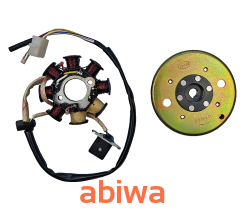 KOŁO MAGNESOWE (MAGNETO) + CEWKI ISKROWNIKA (STATOR) GY6 4T