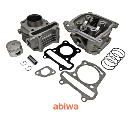 CYLINDER + GŁOWICA KPL. 4T GY6 50CCM (39mm) - Z ODPOWIETRZENIEM