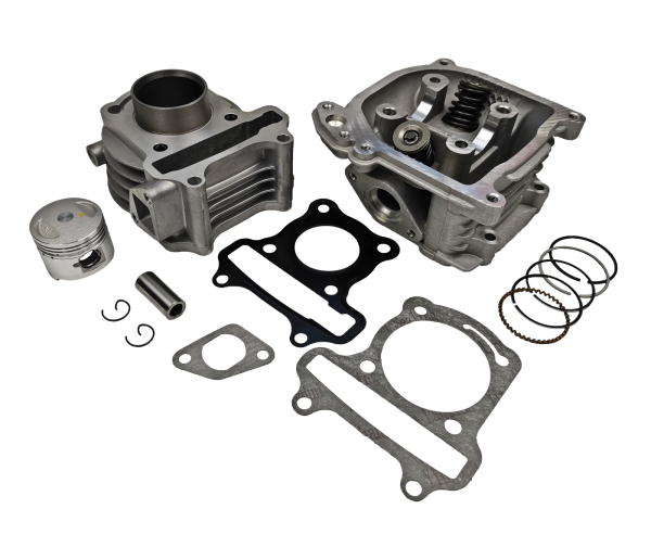 CYLINDER + GŁOWICA KPL. 4T GY6 50CCM (39mm) - Z ODPOWIETRZENIEM