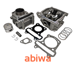 CYLINDER + GŁOWICA KPL. 4T GY6 50CCM (39mm) - Z ODPOWIETRZENIEM