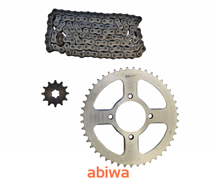 ZESTAW NAPĘDOWY STREET (ZĘBATKI 428-12z, 428-47z(58mm) + ŁAŃCUCH 428-114L) zębatka przód bez otworów