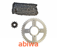 ZESTAW NAPĘDOWY STREET (ZĘBATKI 428-12z, 428-47z(58mm) + ŁAŃCUCH 428-114L) zębatka przód bez otworów