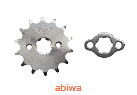 ZĘBATKA ZDAWCZA PRZÓD 428 14 ZĘBÓW + ZABEZPIECZENIE (ŚR.17mm) ATV, CROSS