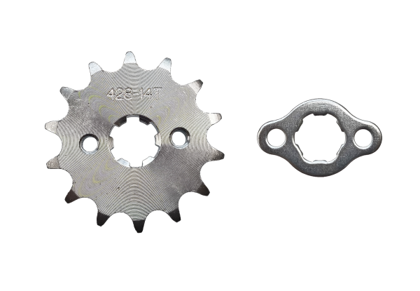 ZĘBATKA ZDAWCZA PRZÓD 428 14 ZĘBÓW + ZABEZPIECZENIE (ŚR.17mm) ATV, CROSS