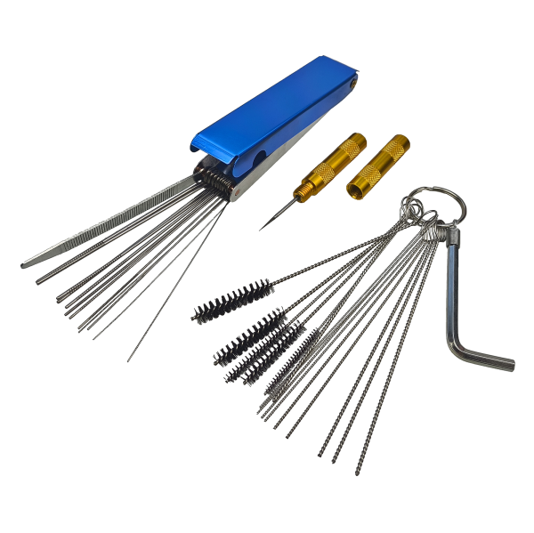 PRZYRZĄD DO CZYSZCZENIA DYSZ I GAŹNIKÓW + IGŁA - ZESTAW