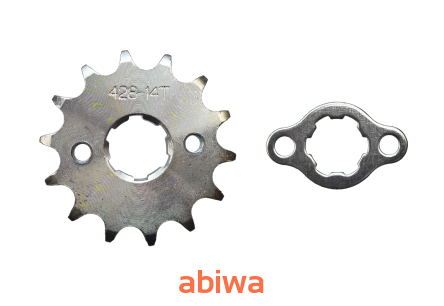 ZĘBATKA ZDAWCZA PRZÓD 428 14 ZĘBÓW + ZABEZPIECZENIE (ŚR.20mm) ATV, CROSS
