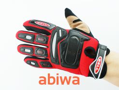 RĘKAWICE-SKUTER/MOTOCYKL-CZERW-CZARNE-"BELL"-  L