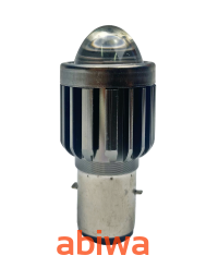 ŻARÓWKA LED DO REFLEKTORÓW S2 / BA20D 35/35W S2 DC 12V - 24V SOCZEWKA SFERYCZNA MIJANIA/DROGOWE RADIATOR