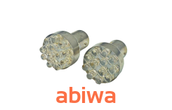 ŻARÓWKA LED BA15D 12V 1W CZERWONA - 2 szt. - BEZ ECE