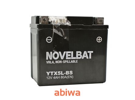 AKUMULATOR 12V YTX5L-BS NOWELBAT AGM FA (fabrycznie zalany) 4Ah 80A