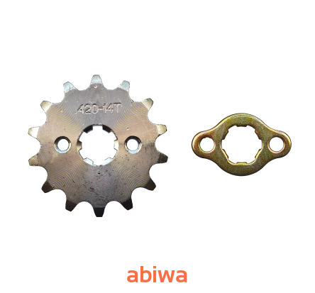 ZĘBATKA ZDAWCZA PRZÓD 420 14 ZĘBÓW + ZABEZPIECZENIE (ŚR.17mm)