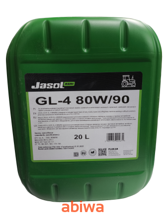 OLEJ PRZEKŁADNIOWY 80W/90 GL-4 POJEMNOŚĆ 20L JASOL