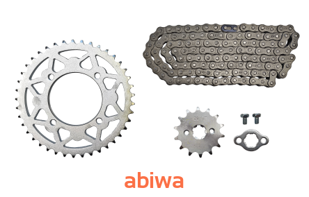ZESTAW NAPĘDOWY CROSS 125 (14/41 (76MM) + ŁAŃCUCH 428-120L) CROSS, PITBIKE, MRF, KXD, KAYO