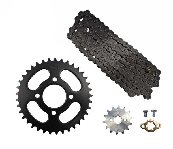 ZESTAW NAPĘDOWY ATV 70/125 (ZĘBATKI 14z/37z(48MM) + ŁAŃCUCH 420-130L)