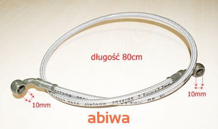 PRZEWÓD HAMULCOWY PRZÓD W STALOWYM OPLOCIE ATV dł.80cm ANH